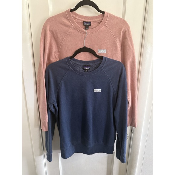 Patagonia Tops - Patagonia 2 Pastel P-6 Label Ahnya Crew Sweatshirt Lot Women's Small Pink Blue